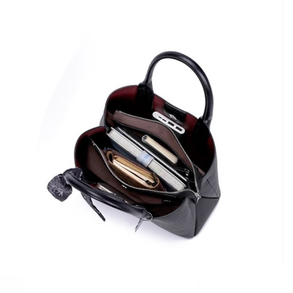Crossbody Handbag Shoulder Tote Purse Black - Picture 3 of 9